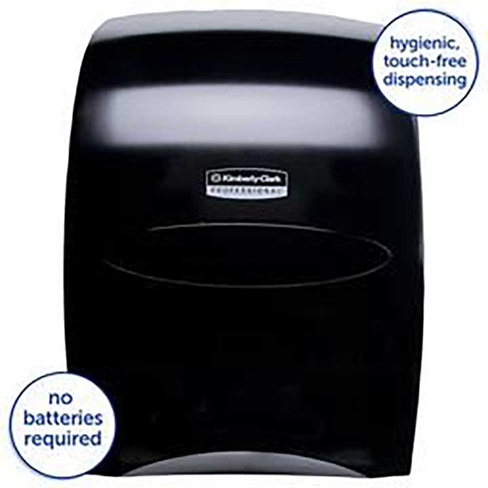 Kimberly-clark Professional Sanitouch Black Manual Hard Roll Towel Dispenser For 1.75 In Core Towel, 12.63 X 16.13 X 10.2 In