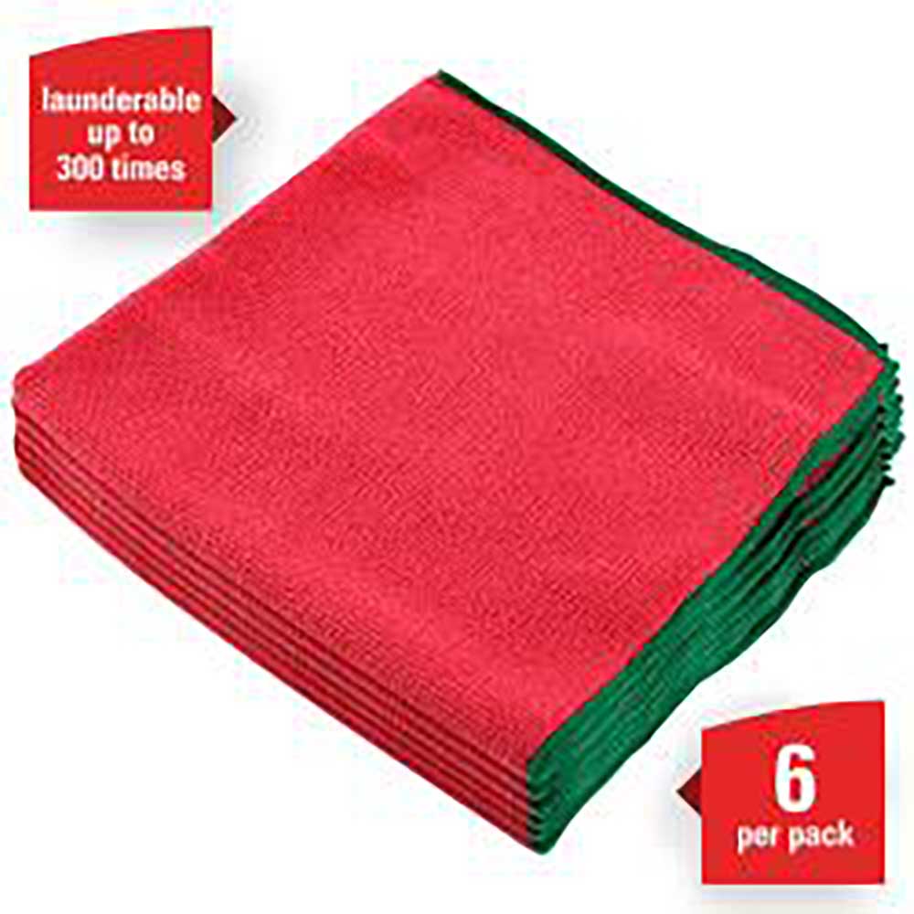 Wypall Microfibre Cloth Red, 15.75 X 15.75 Inch -- 4 Per Case