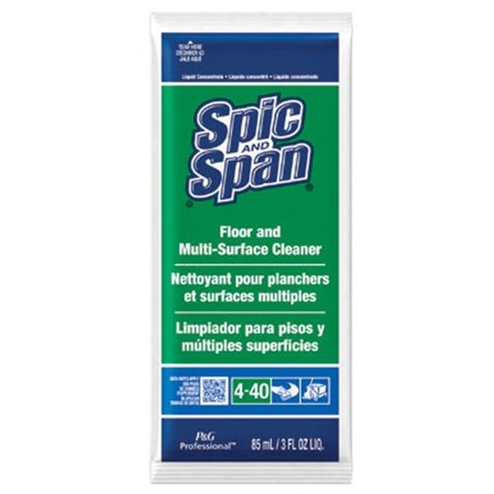 Spic And Span Nettoyant Liquide Pour Sols Et Surfaces Multiples - Conditionnement Individuel, 85 Ml - 45 Unités Par Carton