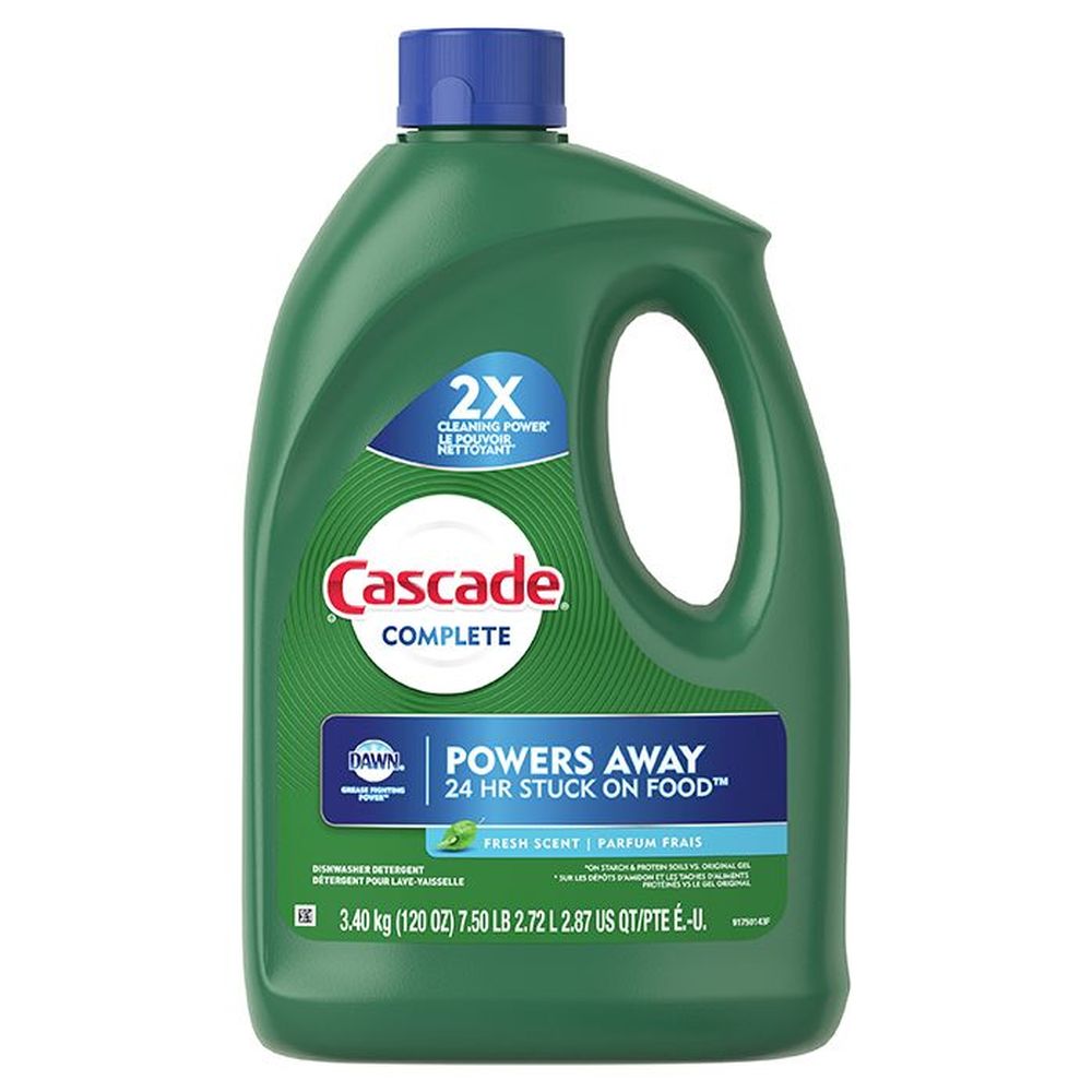 Cascade Complete Fresh Scent Gel Dishwasher Detergent, 3.4 Kg -- 4 Per Case