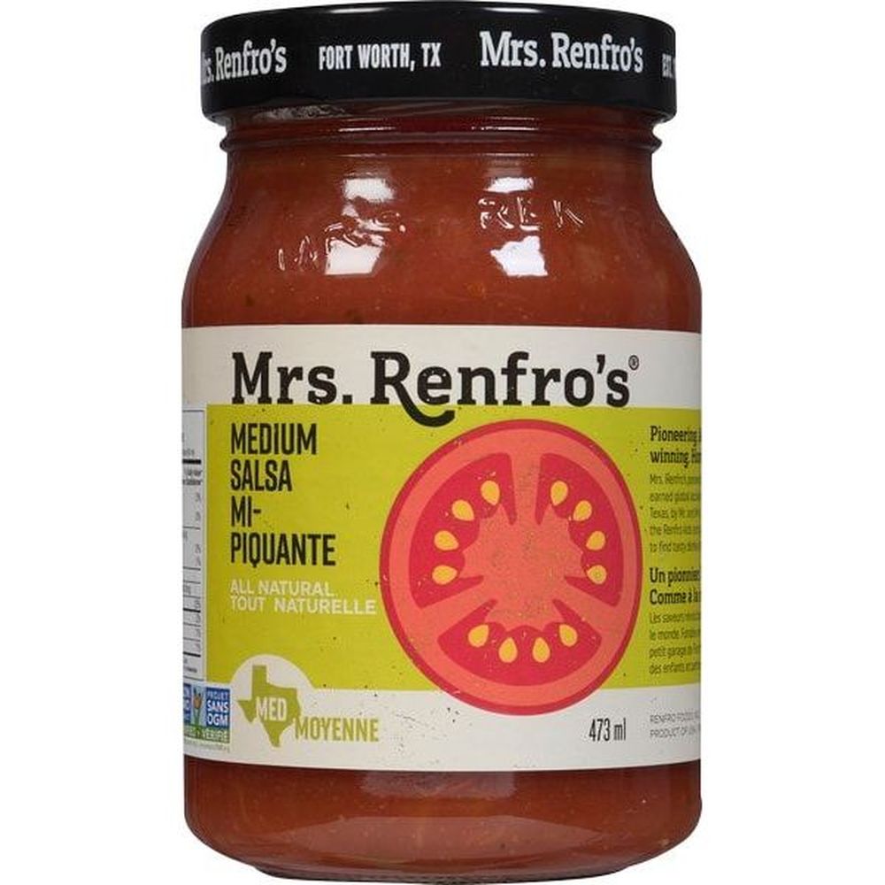 Mrs. Renfro's Salsa Moyenne, 473 Ml -- 6 Par Boîte