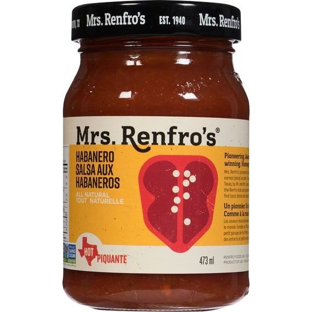 Mrs. Renfro's Salsa Habanero, 473 Ml -- 6 Par Caisse