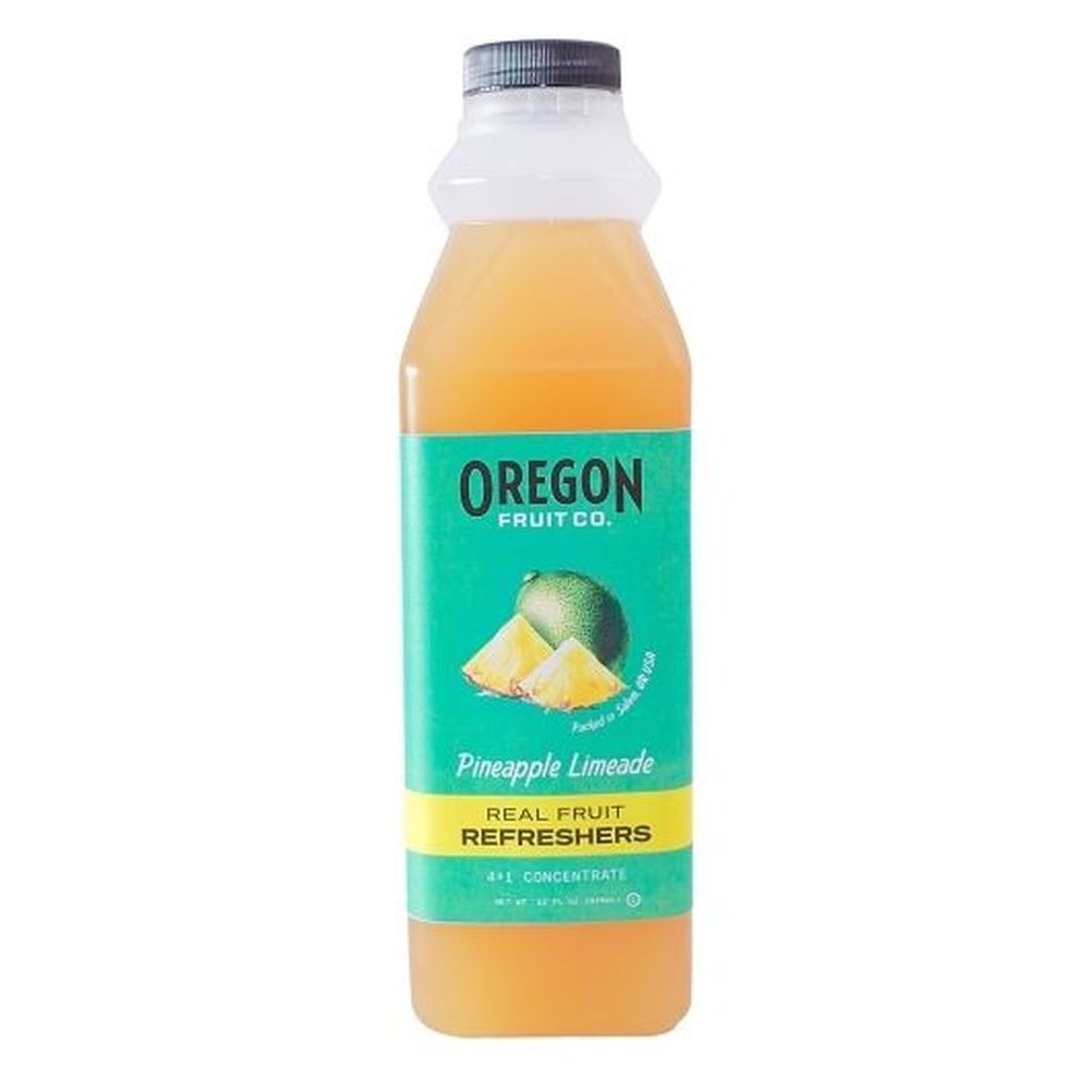Oregon Fruit Pineapple Limeade Fruit Refresher, 32 Fl Oz -- 6 Per Case