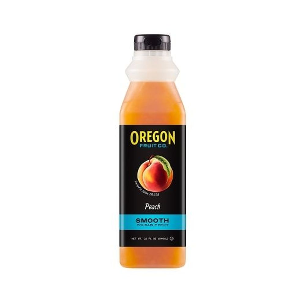 Oregon Fruit Peach Smooth Pourable Fruit, 32 Fl Oz -- 6 Per Case