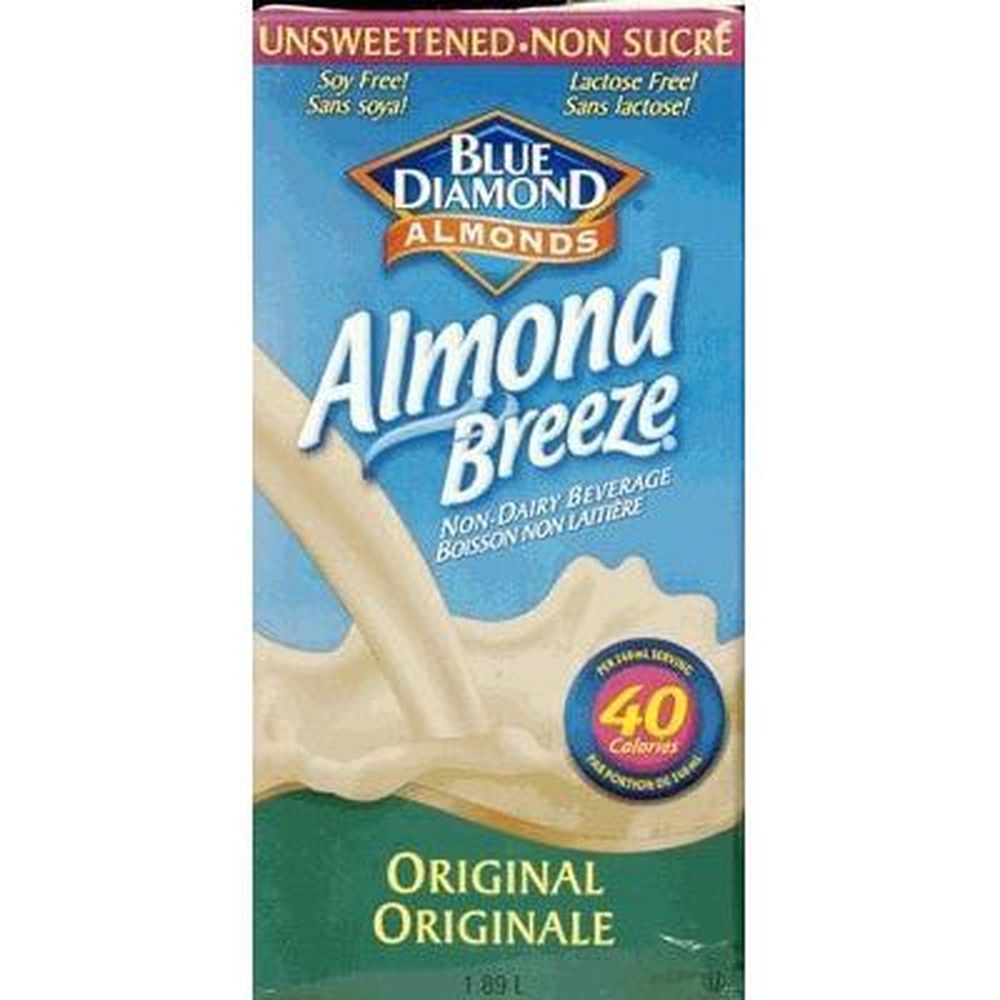 Almond Breeze Unsweetened Original Non-dairy Beverage, 1.89 L -- 8 Per Case