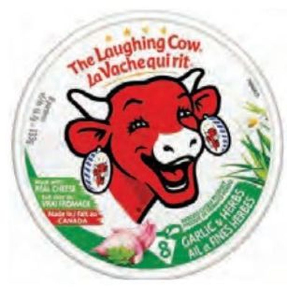 The Laughing Cow Garlic And Herbs Creamy Cheese, 133 G -- 18 Per Case