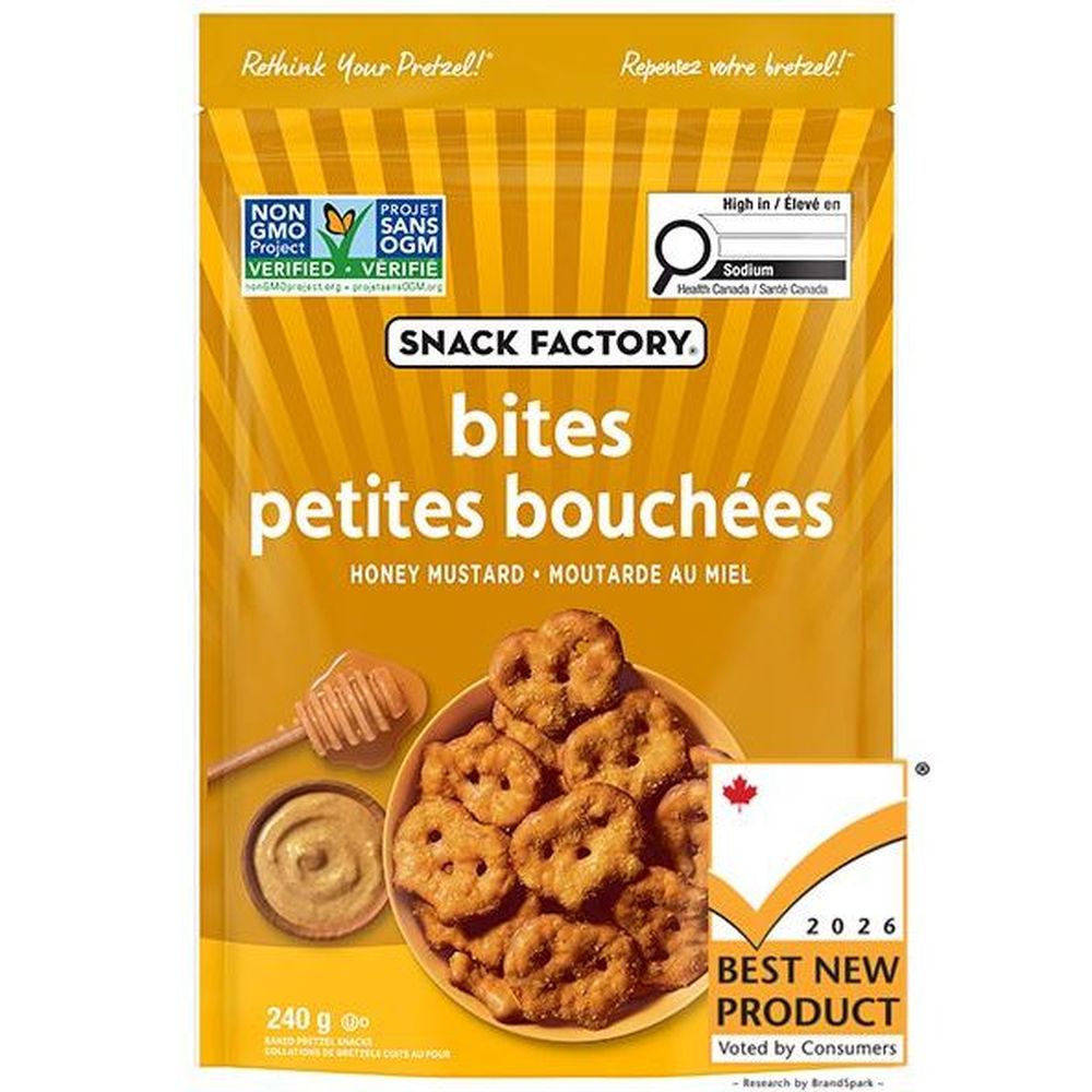 Pretzel Crisps Bites Honey Mustard Cracker, 240 G -- 12 Per Case