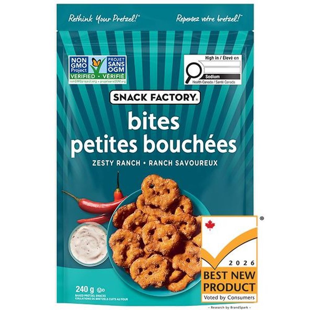 Pretzel Crisps Bites Zesty Ranch Cracker, 240 G -- 12 Per Case