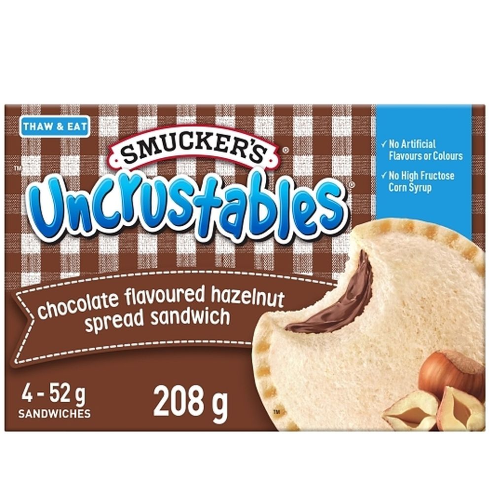 Uncrustables Sandwich À La Pâte À Tartiner Chocolat-noisette, 52 G – 32 Par Boîte