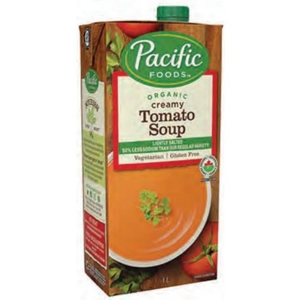 Pacific Foods Organic Less Sodium Creamy Tomato Soup, 1 L -- 12 Per Case