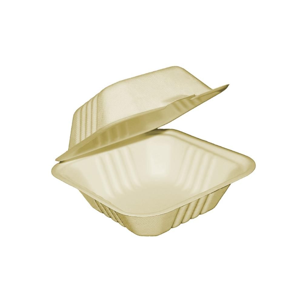 Table Accents 6 X 6 X 3 In Bagasse Resealable Container, 125 Count - 4 Per Case