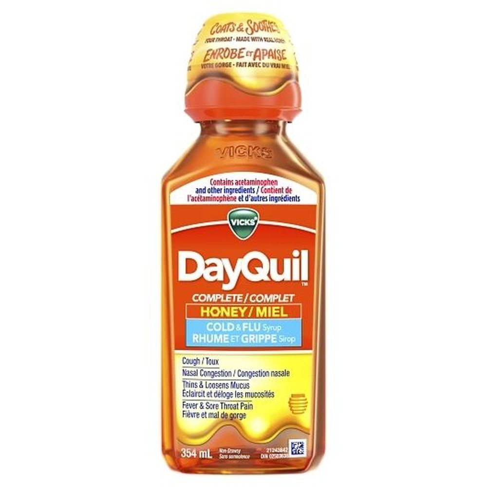 Dayquil Severe Cold And Flu Honey Flavoured Multi-symptom Relief, 354 Ml -- 12 Per Case