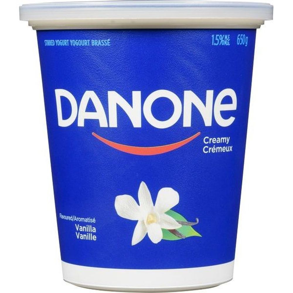 Danone Vanilla Creamy Yogurt, 650 G -- 6 Per Case