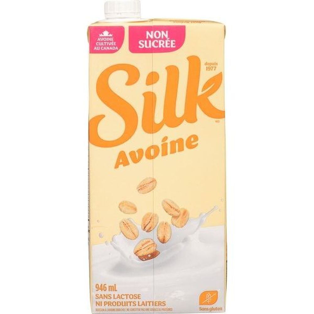 Silk Unsweetened Oat Beverage, 946 Ml -- 12 Per Case