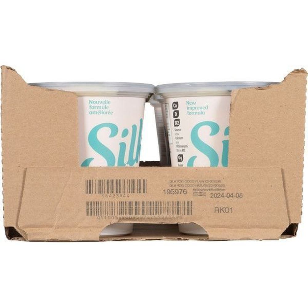 Silk Yaourt Végétal Nature Non Sucré À Base De Noix De Coco, 650 G – 6 Par Carton