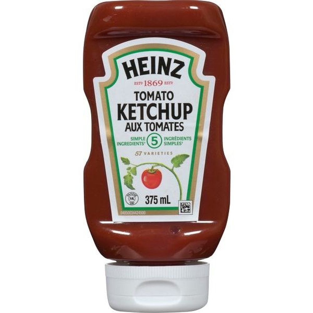 Heinz Tomato Ketchup, 375 Ml Squeeze Bottle -- 12 Per Case