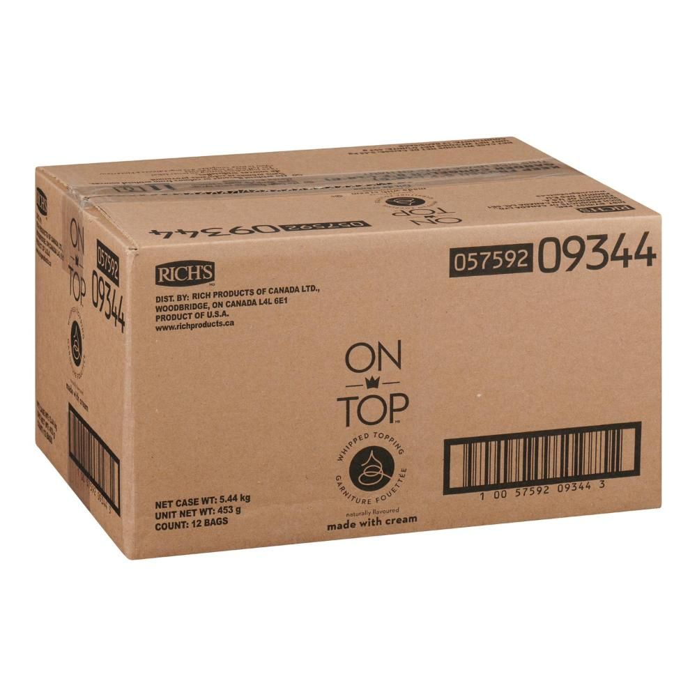 Rich's Whipped Topping Cream, 454 G - 12 Per Case