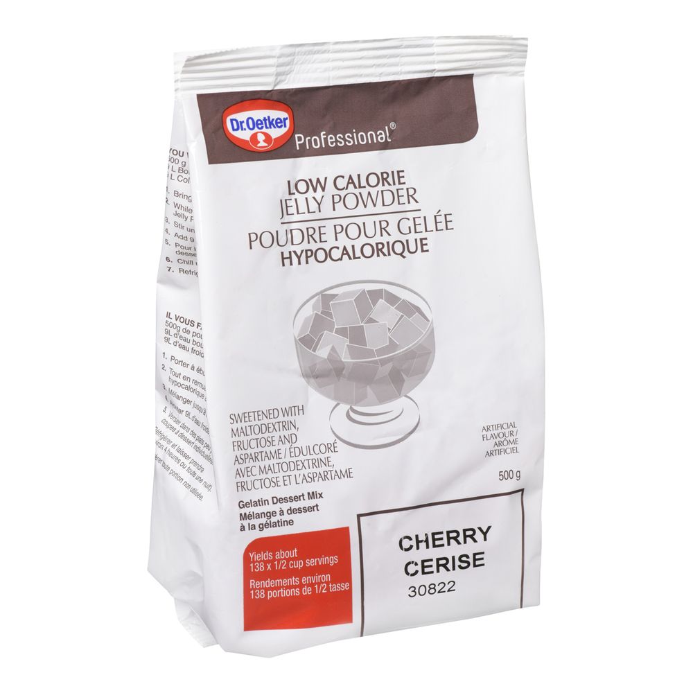 Dr. Oetker Professional Low Calorie Cherry Jelly Powder, 500 G -- 2 Per Case