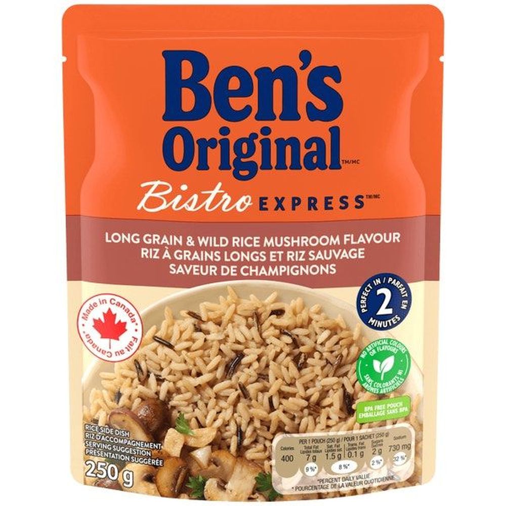 Uncle Ben's Bistro Express 250 G Mushroom Flavour Long Grain Wild Rice, 12 Count