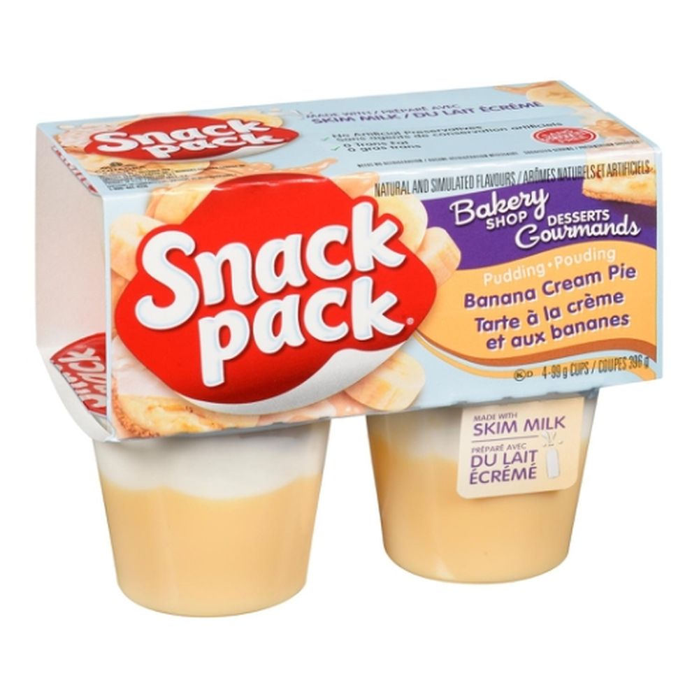 Snack Pack Tarte À La Crème De Banane, 99 G – 48 Par Boîte