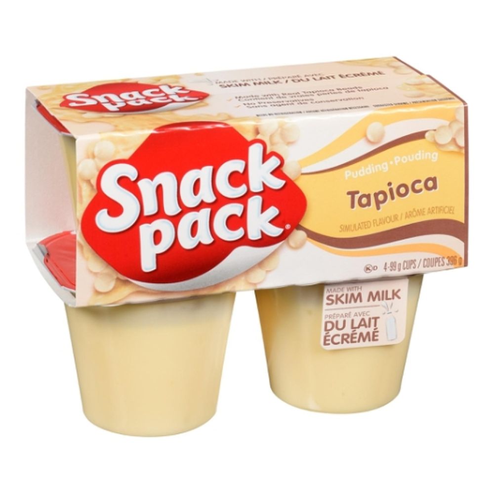 Snack Pack Pouding Au Tapioca, 99 G – 48 Par Boîte