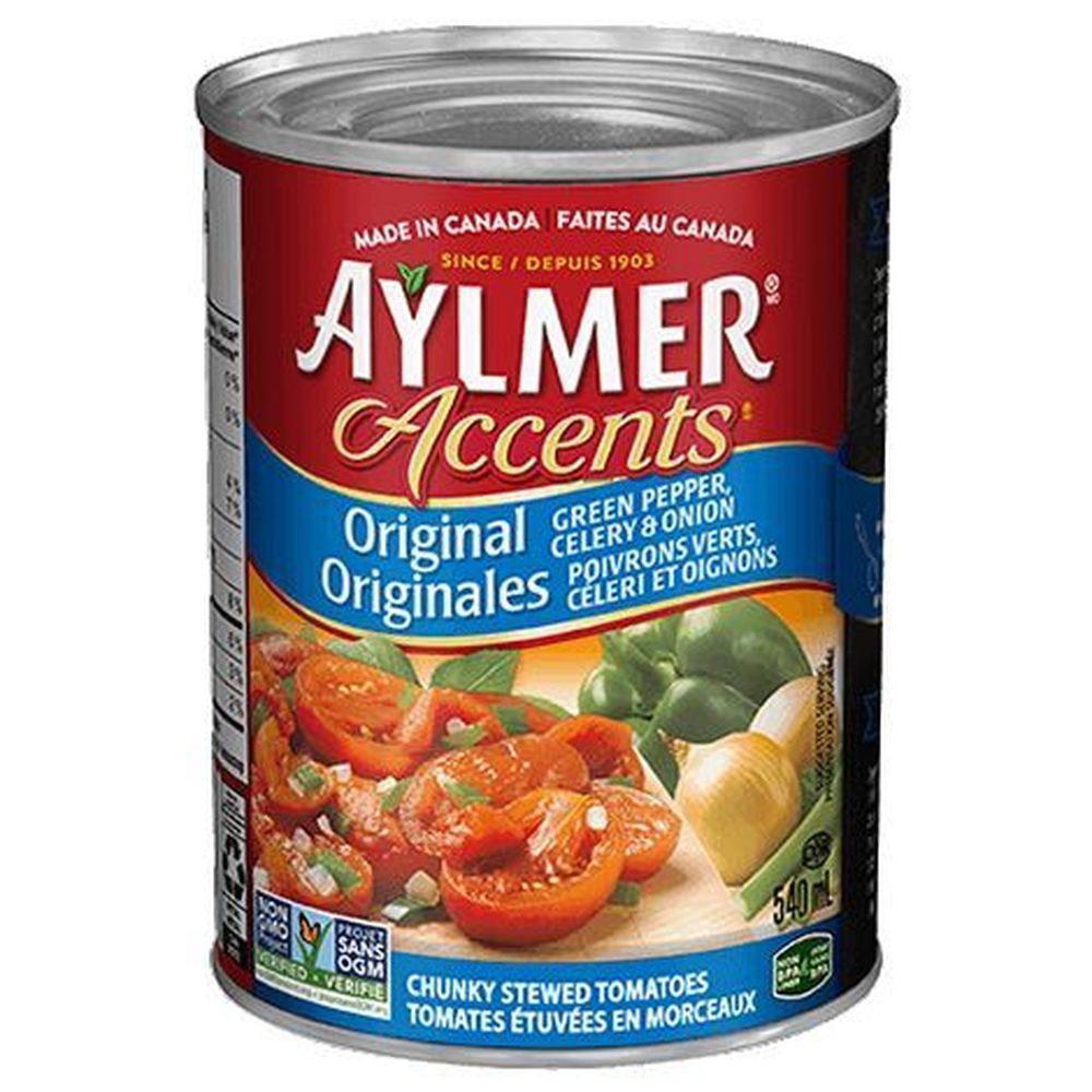 Aylmer Tomato Accents Original Chunky Stewed Tomatoes, 540 Ml -- 24 Per Case