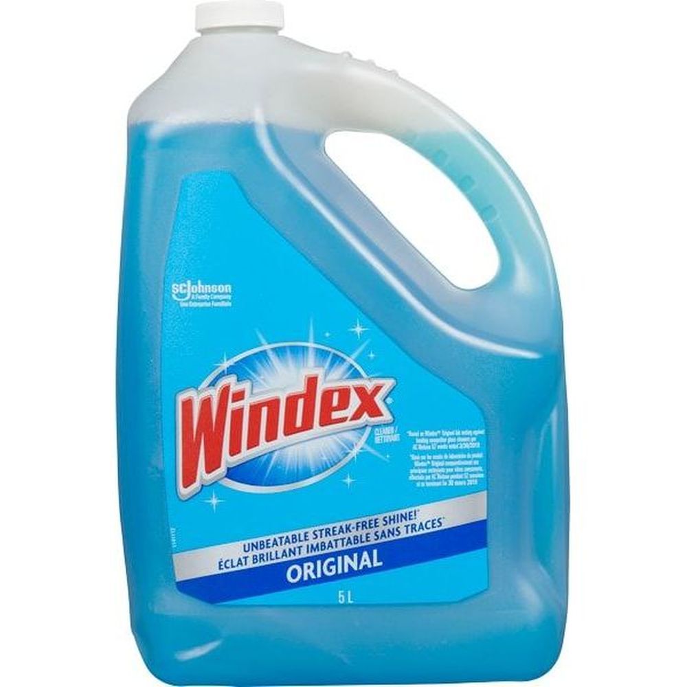 Windex Recharge De Nettoyant Pour Vitres Original, 5 L – 4 Par Carton
