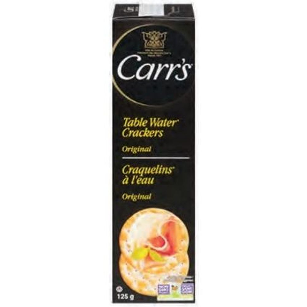 Carr's Biscuits Apéritifs Original Table Water Bite Crackers, 125 G – 12 Par Caisse