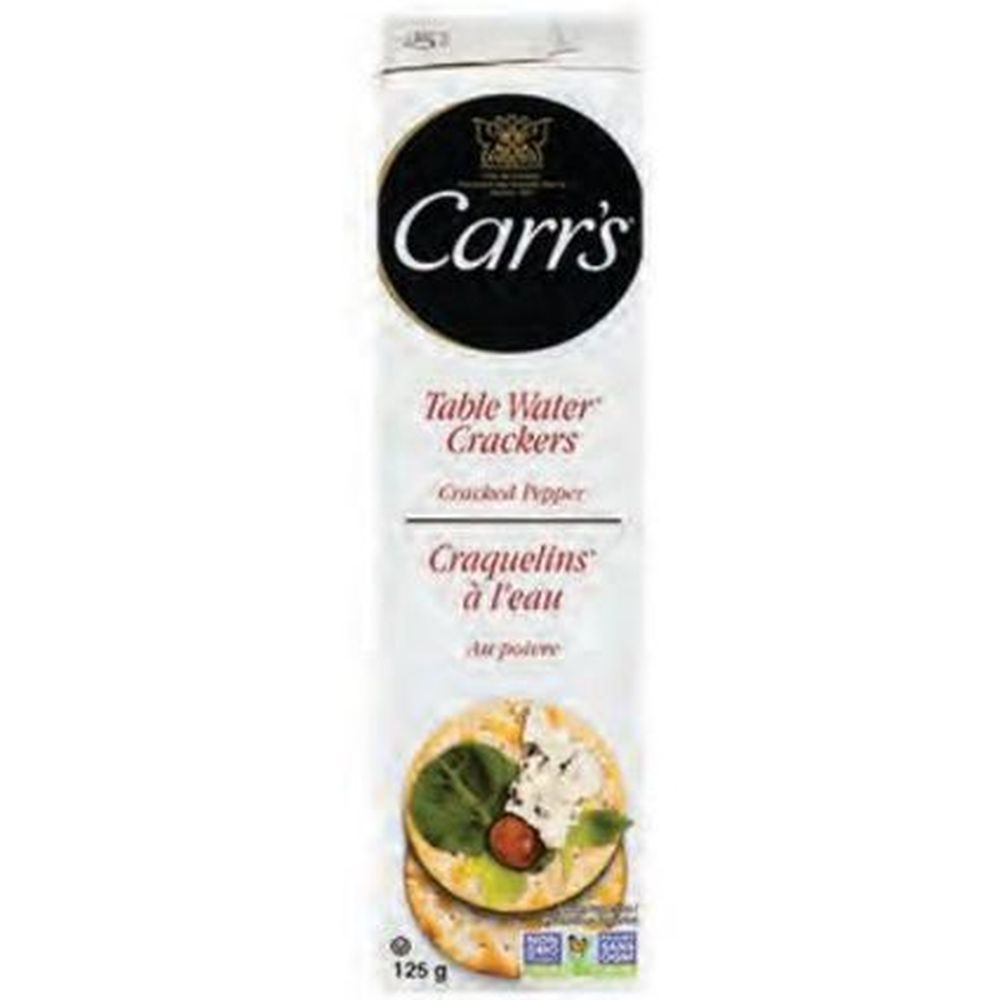 Carr's Craquelins Table Water Bite Au Poivre Concassé, 125 G – 12 Par Caisse