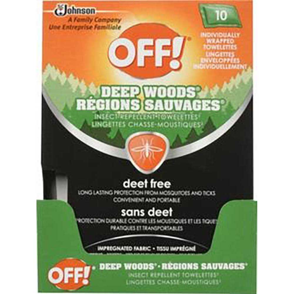 Off! Lingettes Insectifuges Sans Deet Deep Woods, 3,94 X 1,34 X 5,44 Po -- 8 Par Boîte