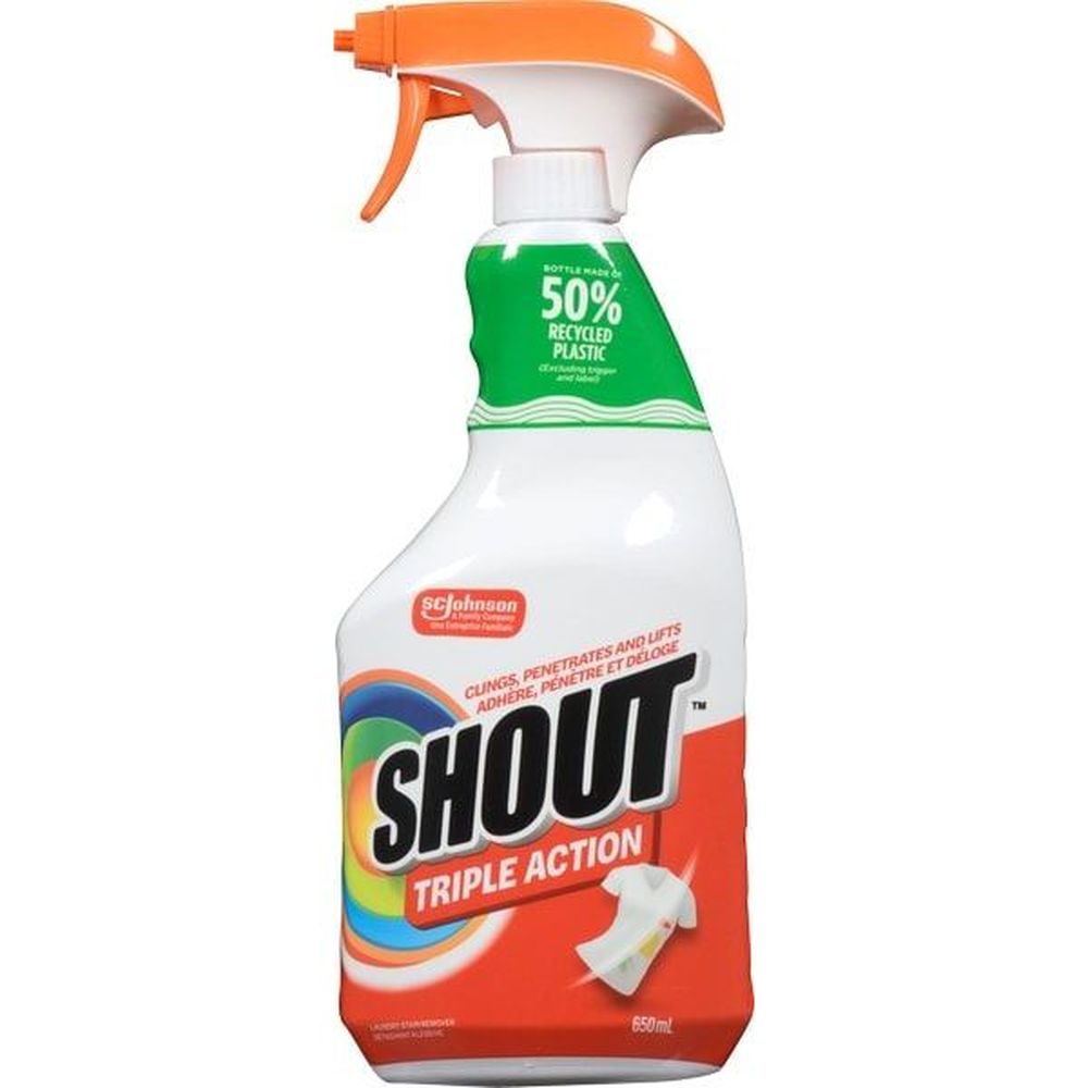 Shout Triple-acting Laundry Stain Remover, 650 Ml -- 8 Per Case