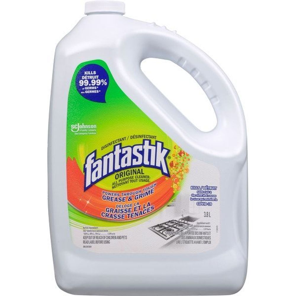 Fantastik Recharge De Nettoyant Désinfectant Multi-usages Original, 3,8 L – 4 Par Carton