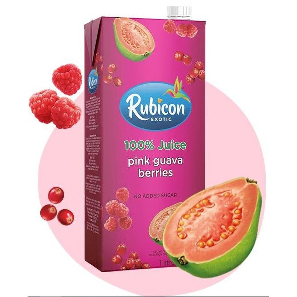 Rubicon Exotic Pink Guava Berries Juice, 1 L -- 12 Per Case
