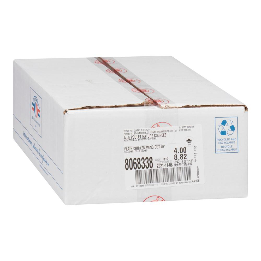 Olymel Ailes De Poulet Nature Cuites Iqf 90-120, 4 Kg