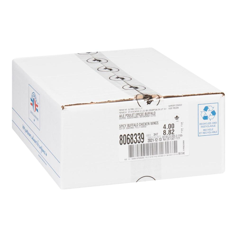 Olymel 90-120 Iqf Cooked Buffalo Chicken Wings, 4 Kg