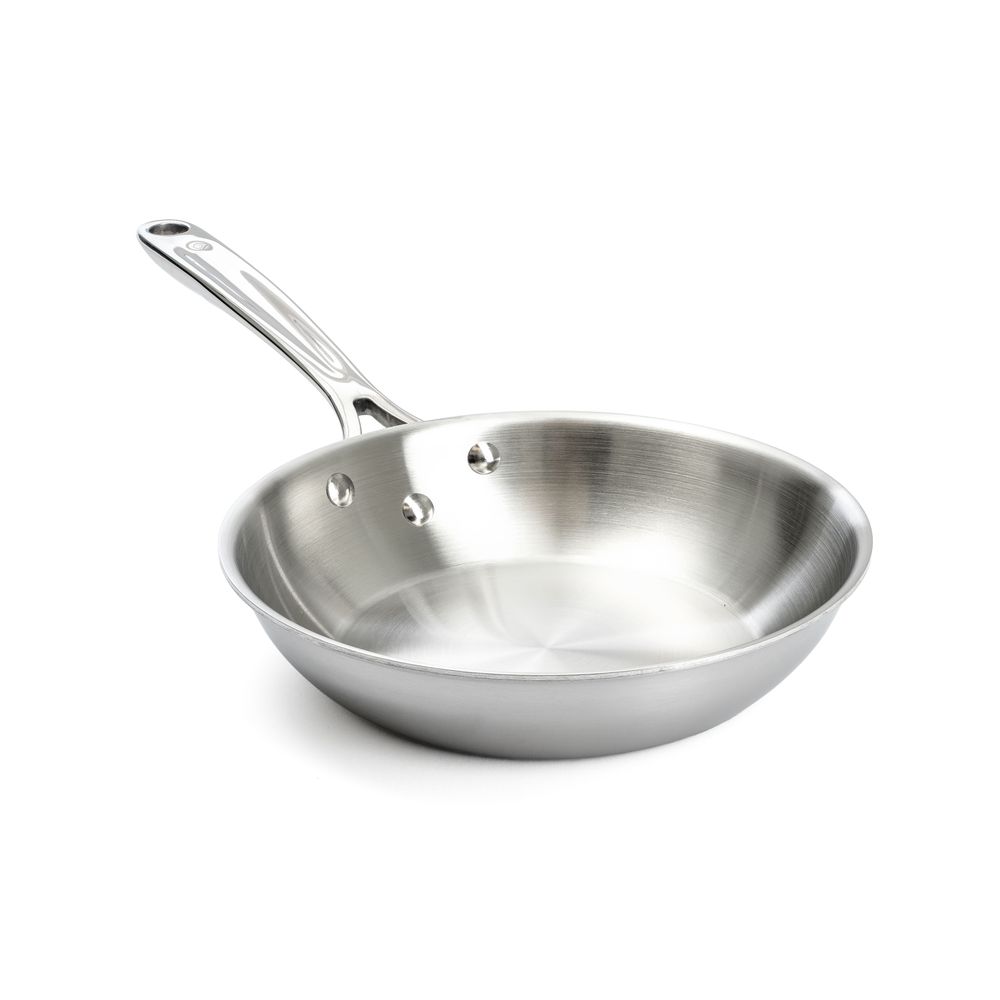 Thermalloy Tri-ply Natural Finish Fry Pan With Progrip Handle, 8 X 1.5 In