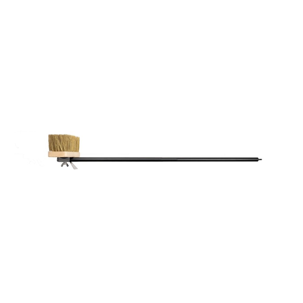 Browne Napolitani Rotating Oven Brush With Brass Bristles On Wooden Head, 35 In Length
