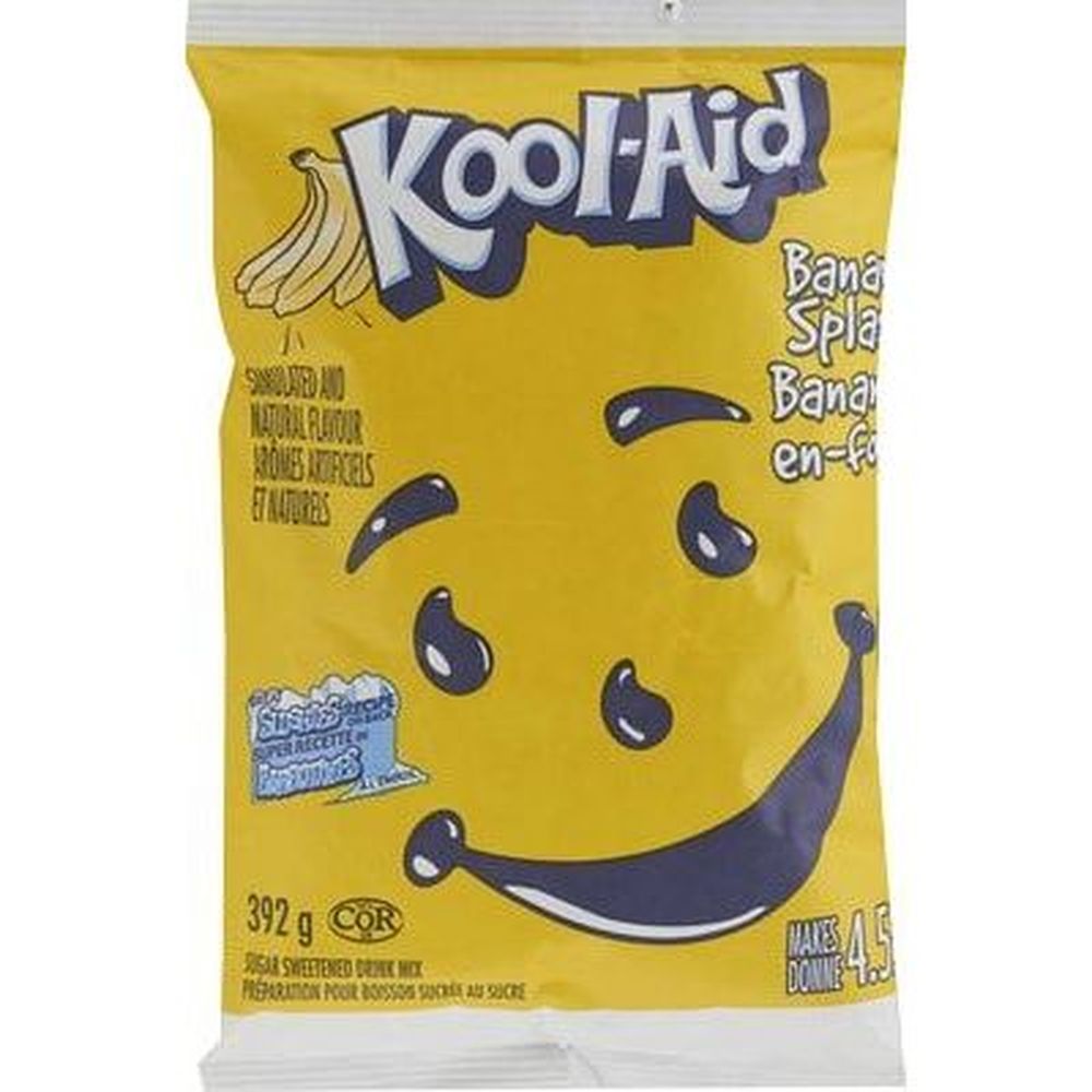 Kool-aid Banana Splash Sugar Sweetened Drink Mix, 392 G -- 18 Per Case