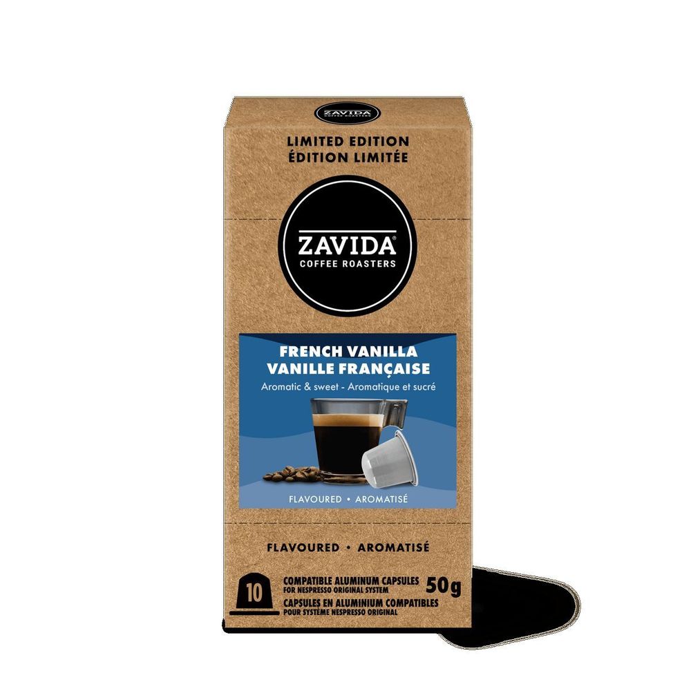 Zavida 5 G French Vanilla Nespresso Aluminum Capsules, 10 Count -- 6 Per Case