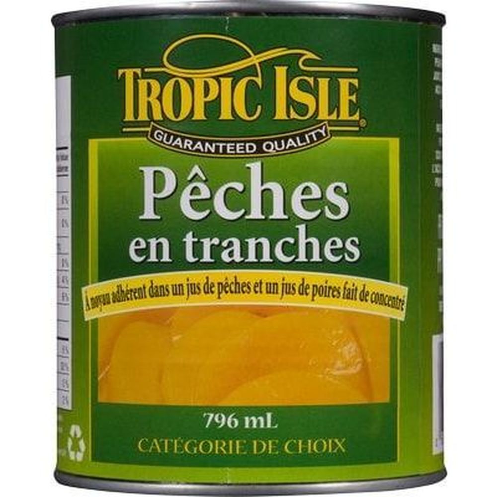 Tropic Isle Peach Slices In Pear Juice, 796 Ml -- 12 Per Case
