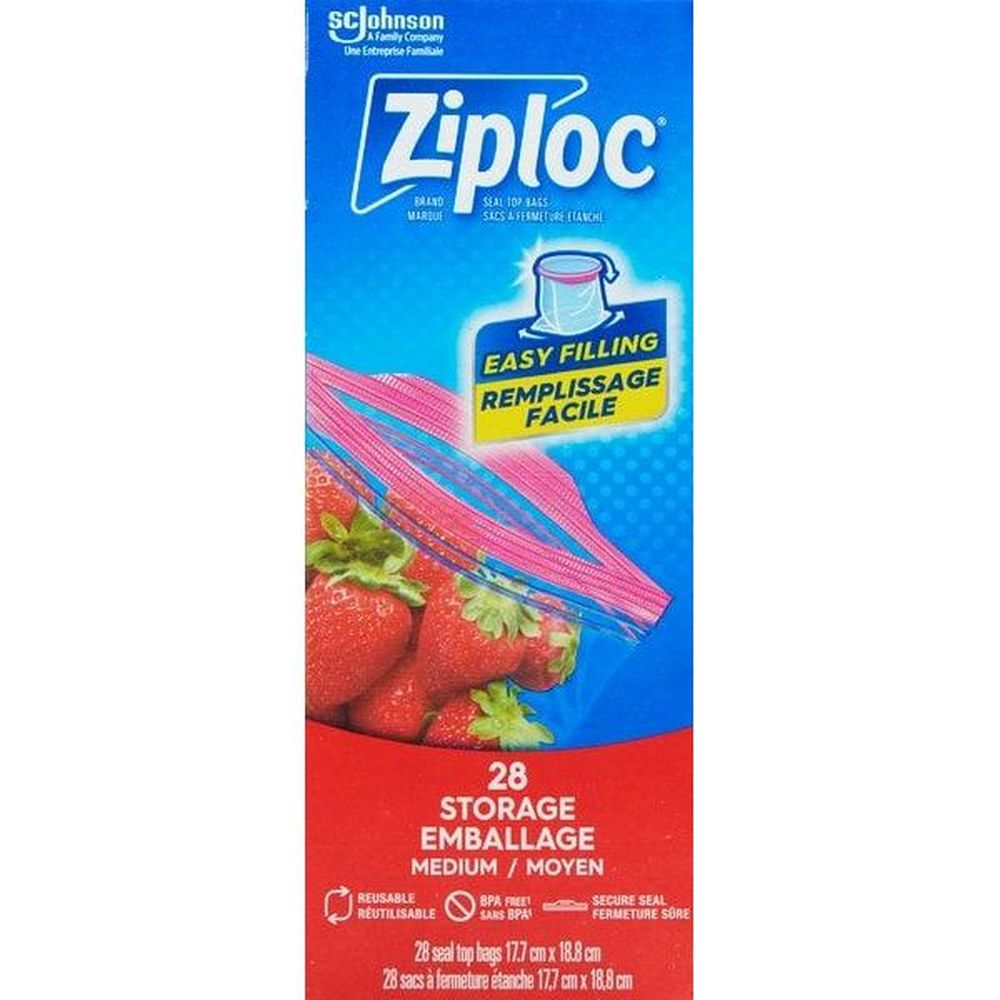 Ziploc Medium Storage Bag, 18 Count -- 12 Per Case