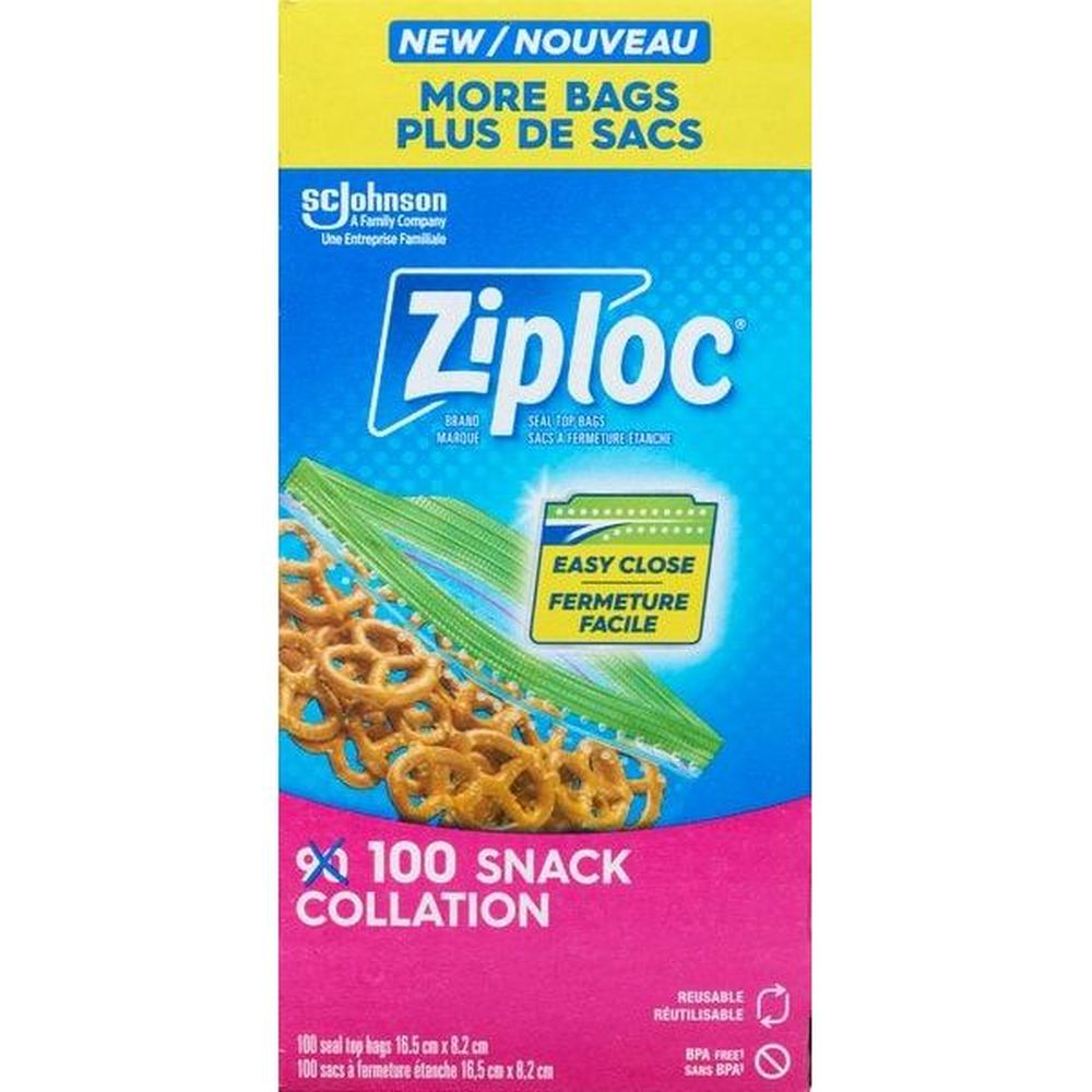 Ziploc Snack Bag, 90 Count -- 12 Per Case