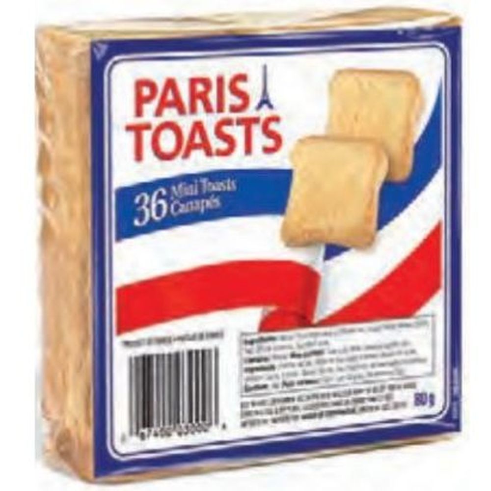 Paris Toast Mini Toasts, 80 G – 24 Par Caisse