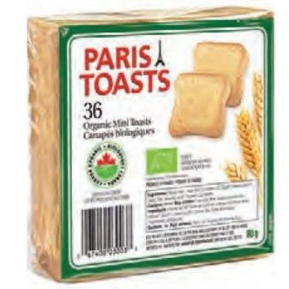 Paris Toast Mini-toasts Bio, 80 G – 24 Par Caisse