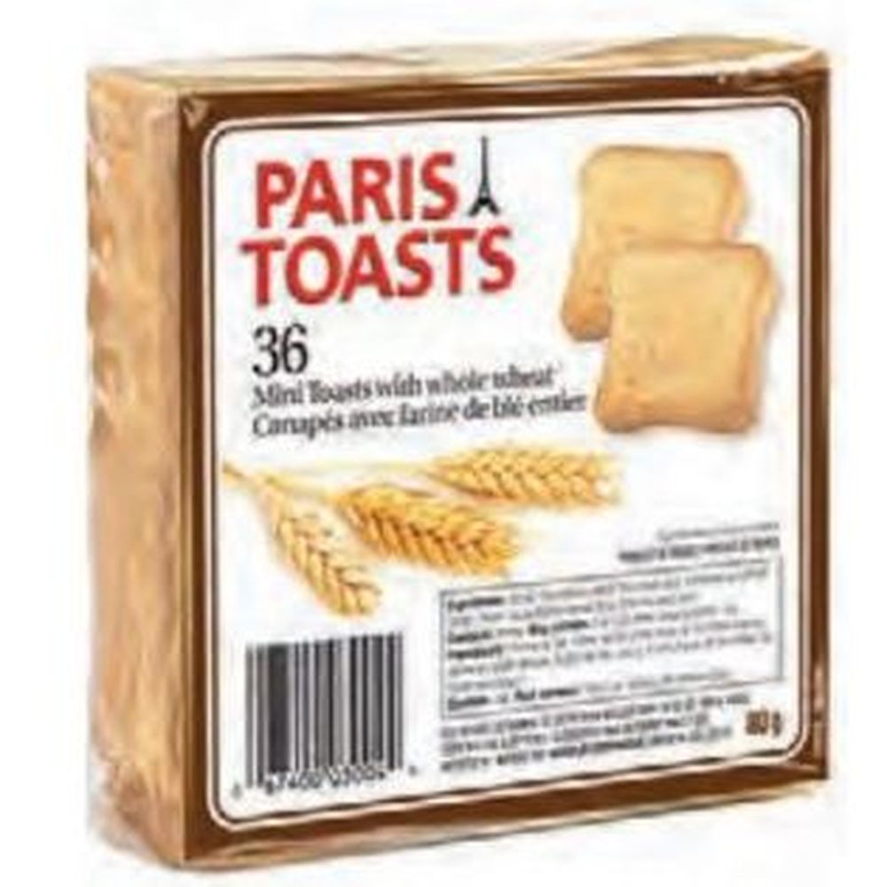 Paris Toast Mini-toasts De Blé Entier, 80 G – 24 Par Caisse