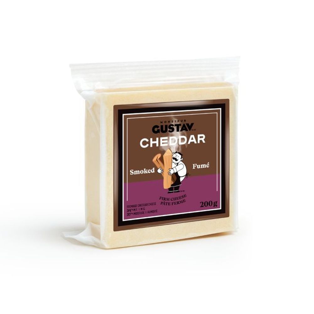 Gustav Smoked Cheddar Cheese, 200 G -- 12 Per Case