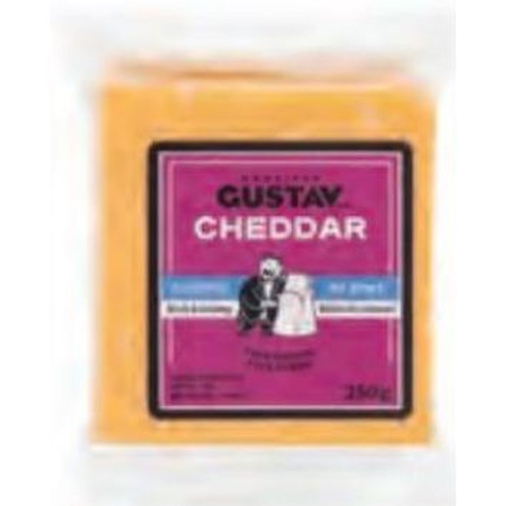 Gustav Medium Coloured Cheddar Cheese, 250 G -- 16 Per Case
