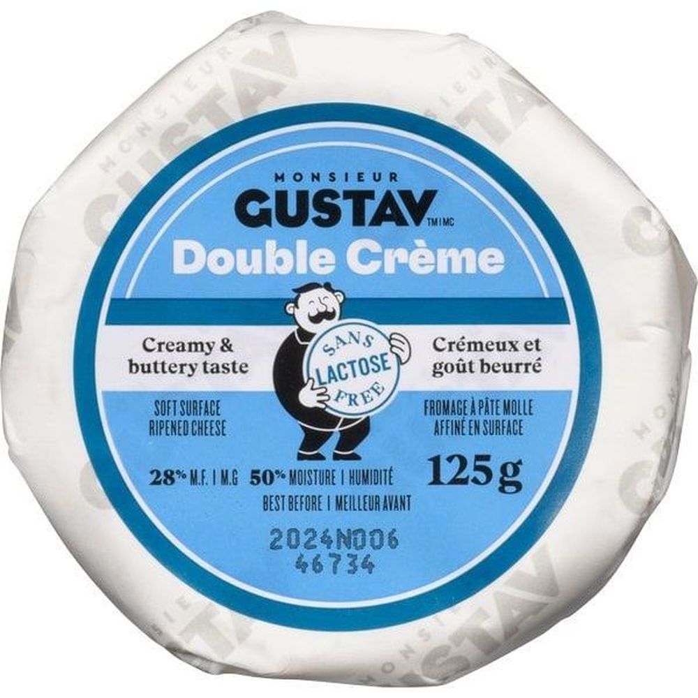 Monsieur Gustav Double Cream Cheese, 125 G -- 8 Per Case