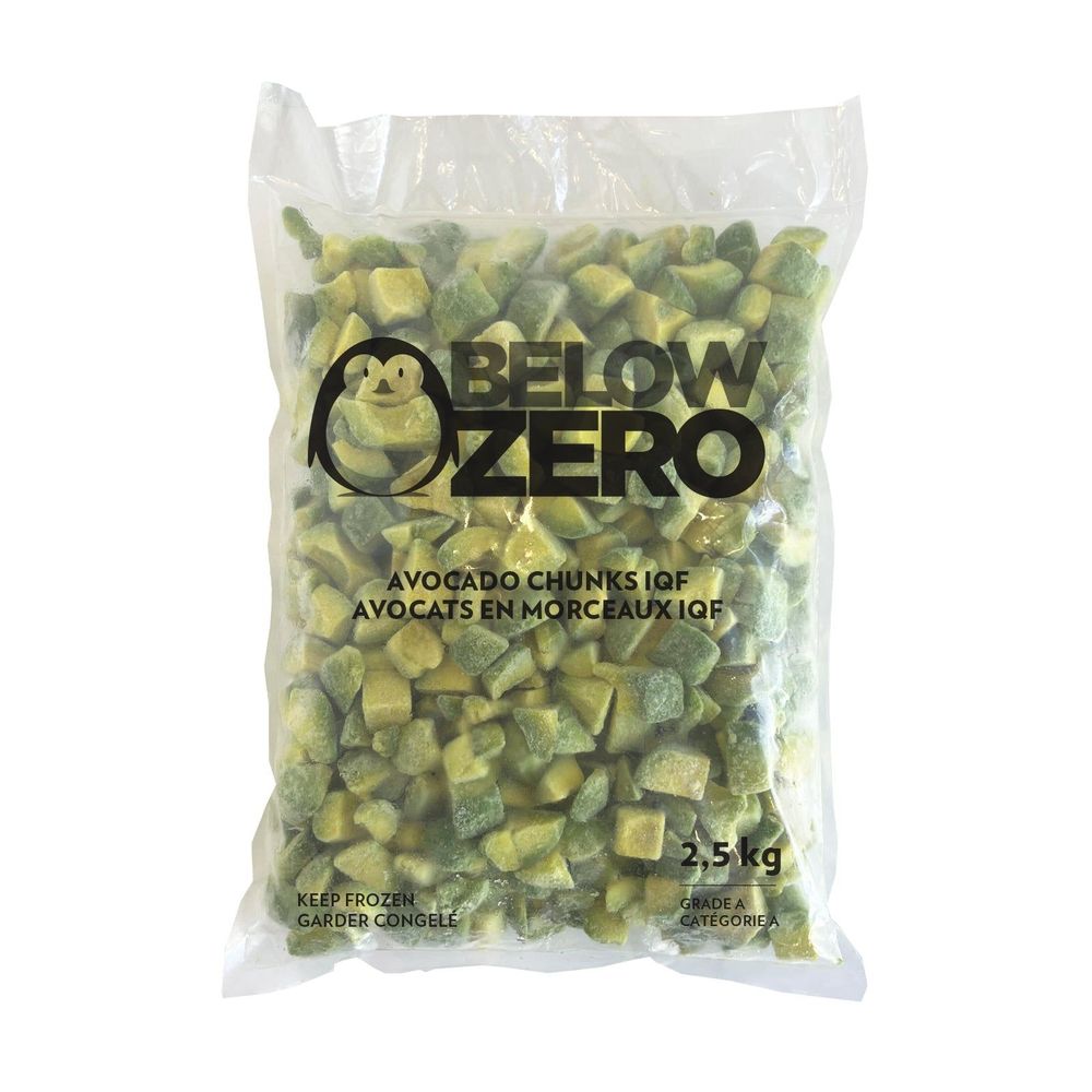 Below Zero Avocado Chunks, 1 Kg - 5 Per Case