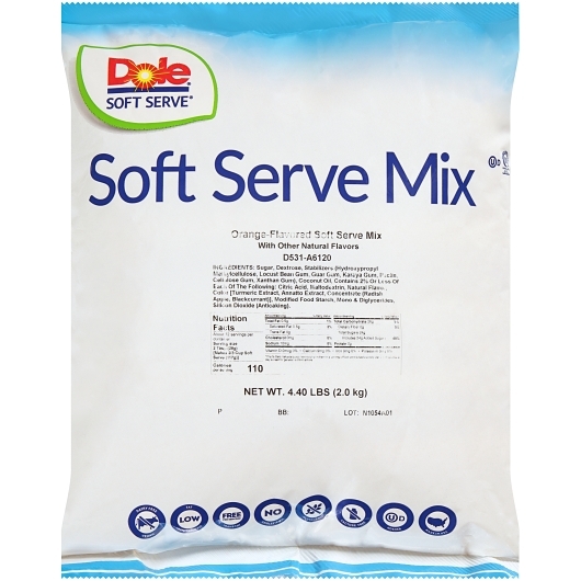 Dole Orange Flavoured Soft Serve Mix, 4.4 Lb -- 4 Per Case